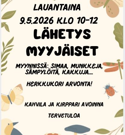 Lähetys myyjäiset 9.5.2026 klo 10-12