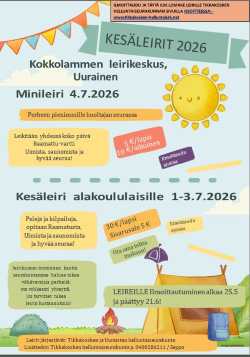 Kokkolammen kesäleirit 2026 1-3.7 ja 4.7