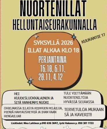 Nuorten illat syksy 2026