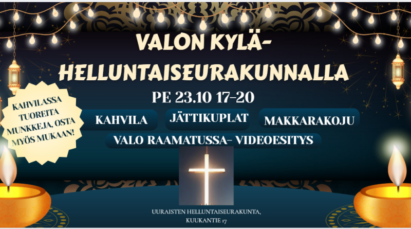 Valon kylä perjantaina 23.10.2026 klo 17-20